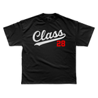 Class 28 Classic Script White/Red Logo Tee Black