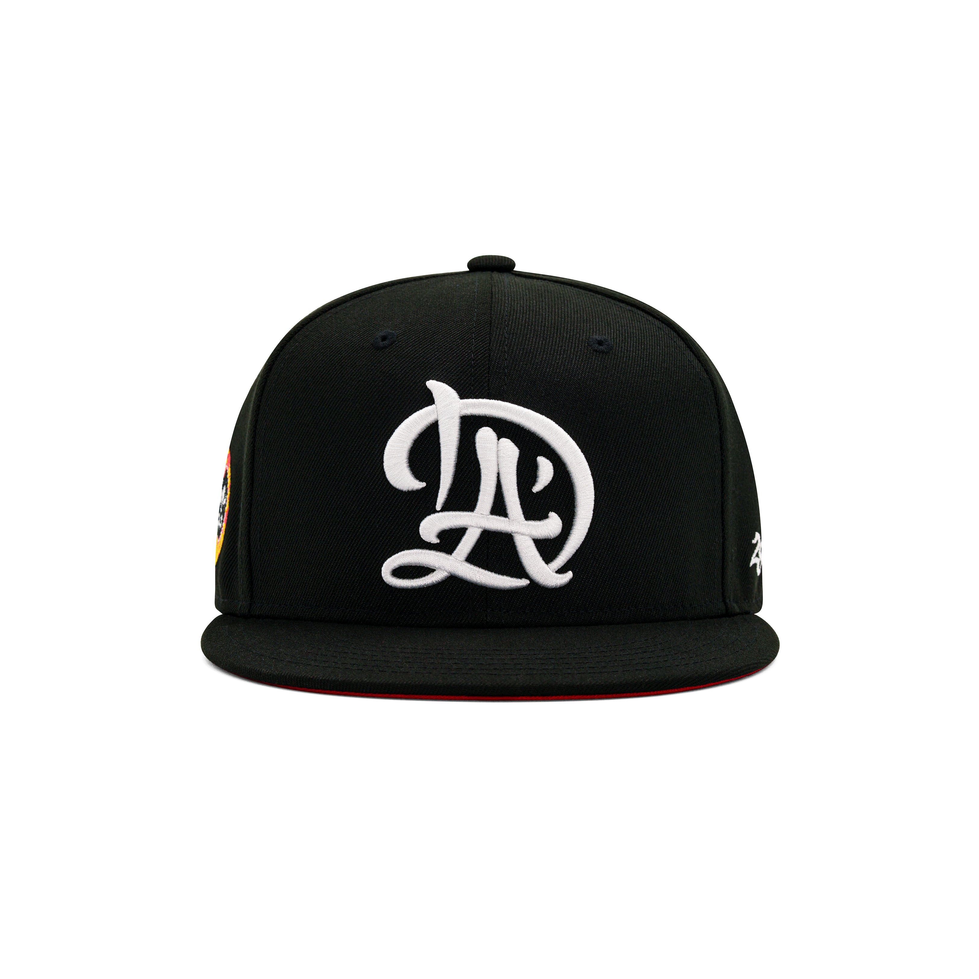 DLA (Daruma LA) Black Red Snapback Cap