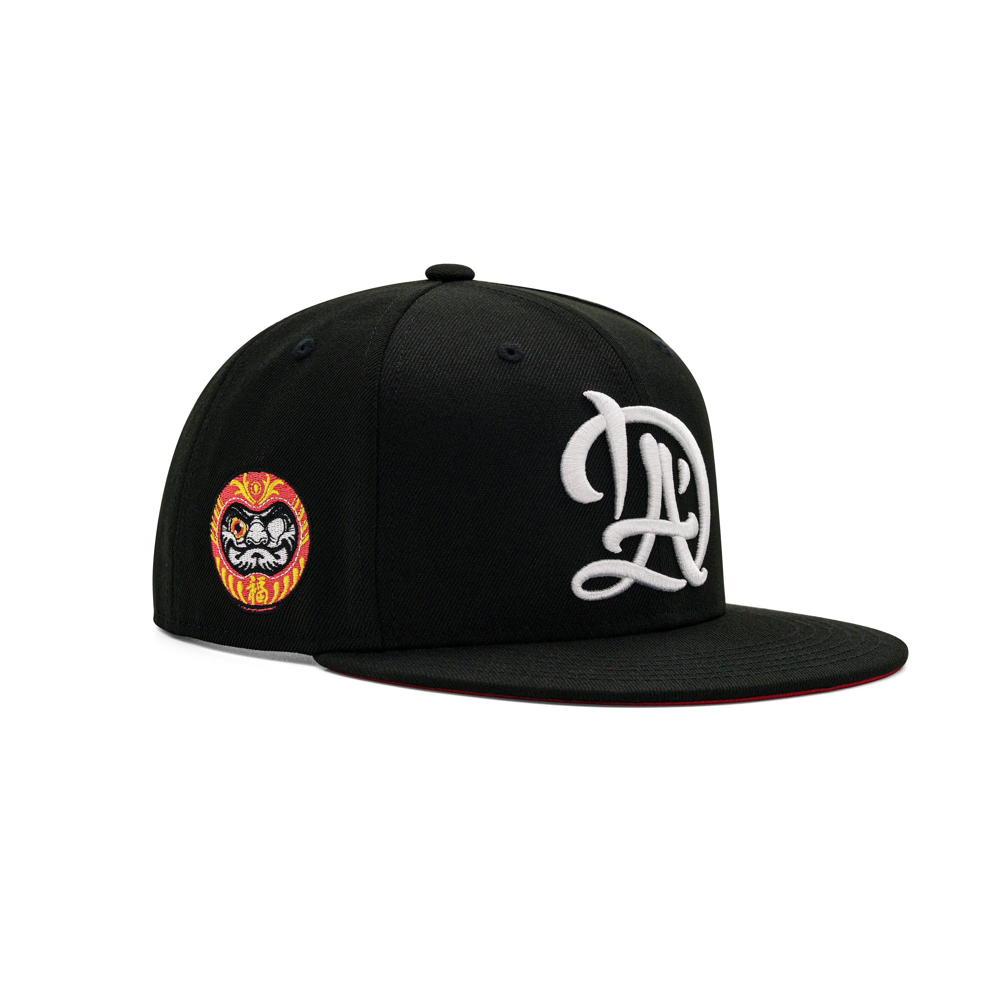 DLA (Daruma LA) Black Red Snapback Cap