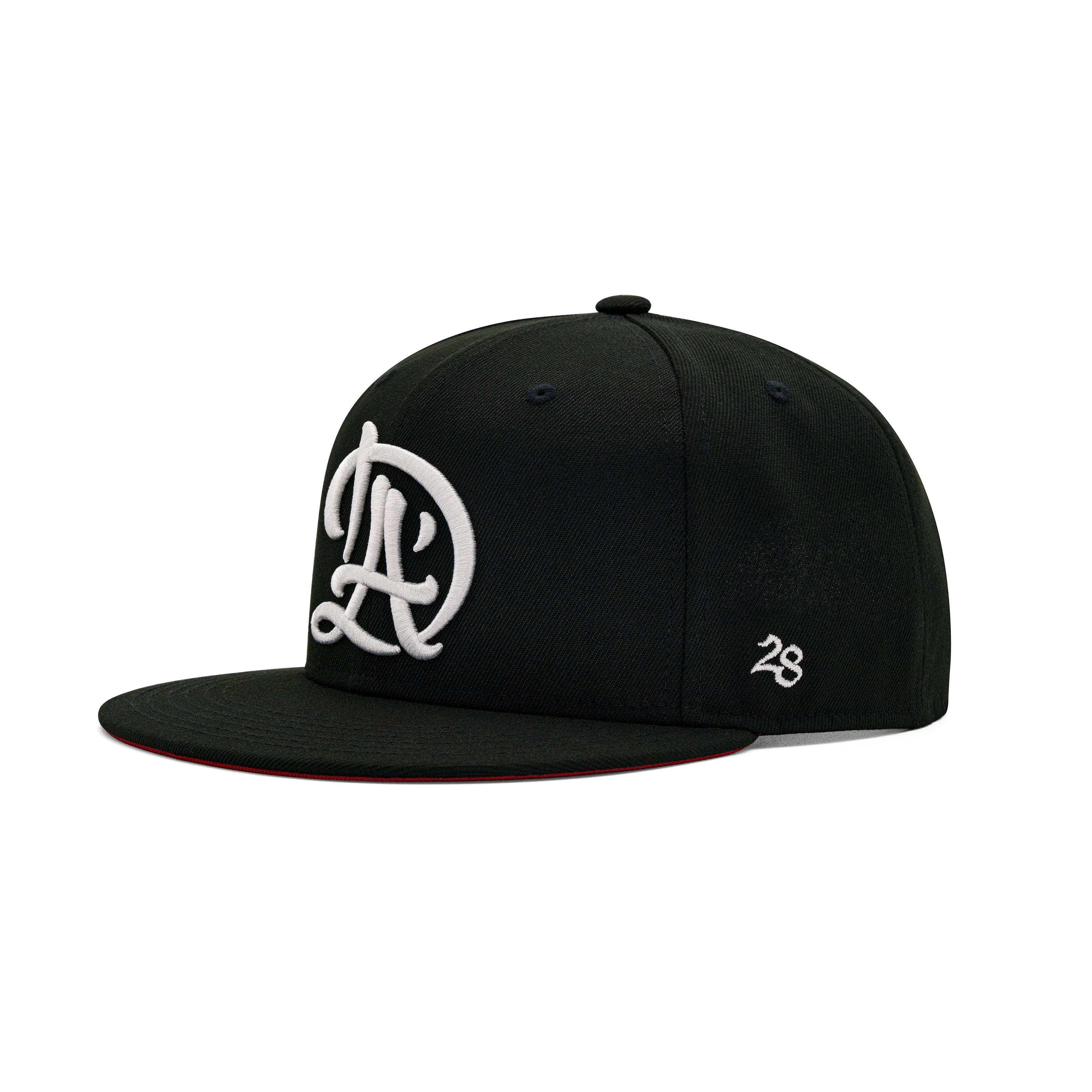 DLA (Daruma LA) Black Red Snapback Cap