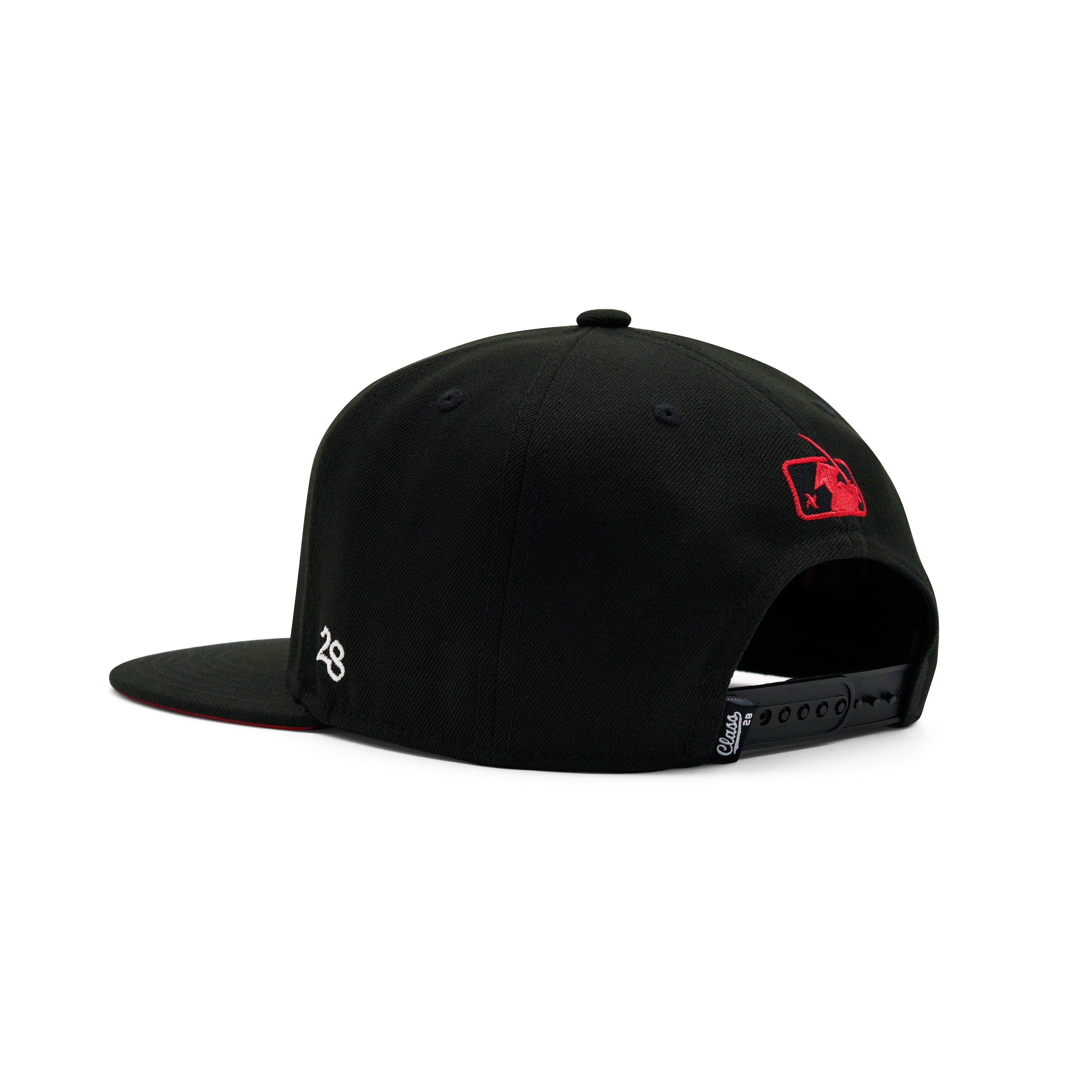DLA (Daruma LA) Black Red Snapback Cap