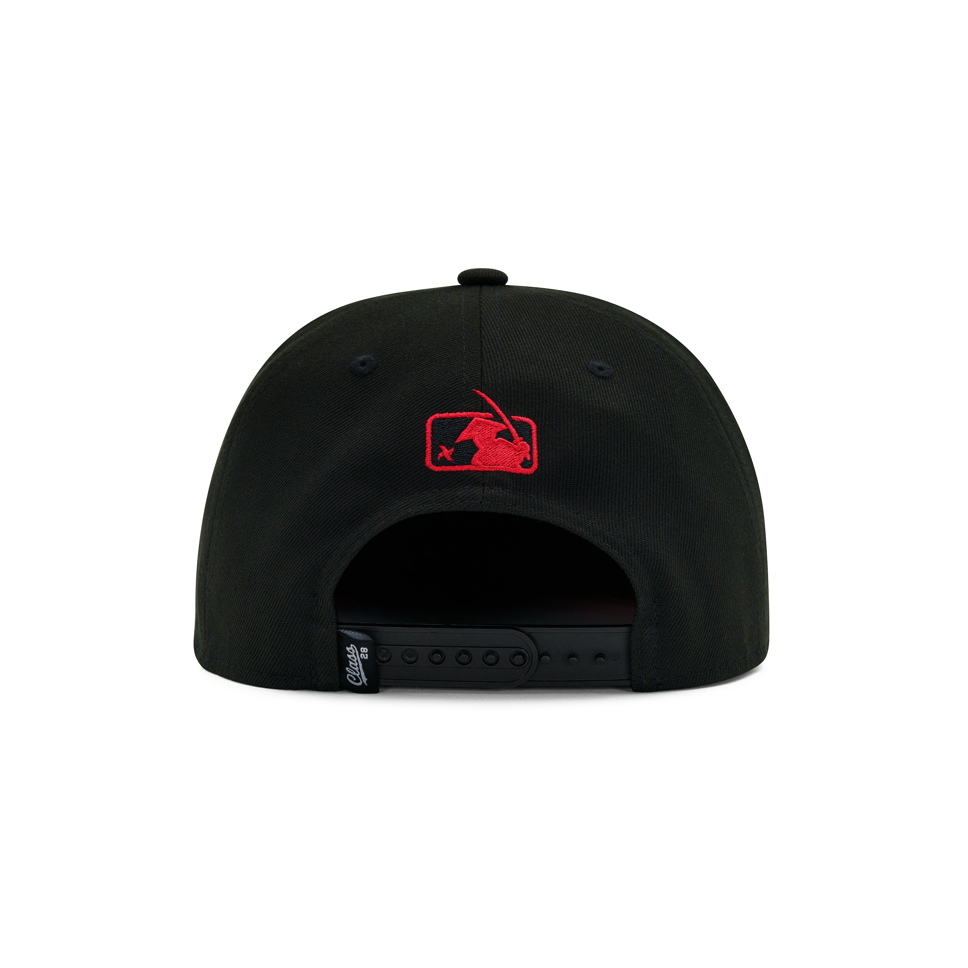 DLA (Daruma LA) Black Red Snapback Cap