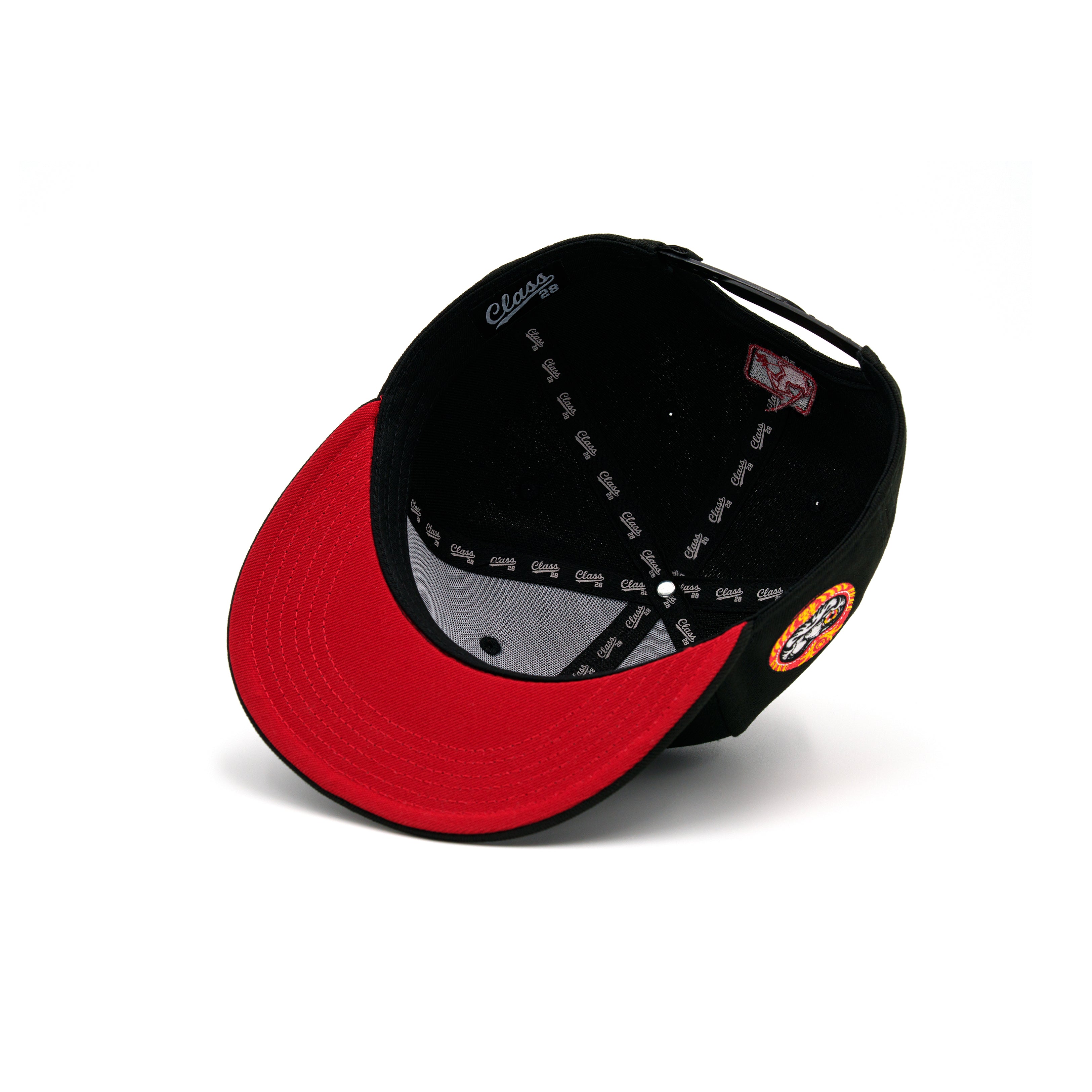 DLA (Daruma LA) Black Red Snapback Cap