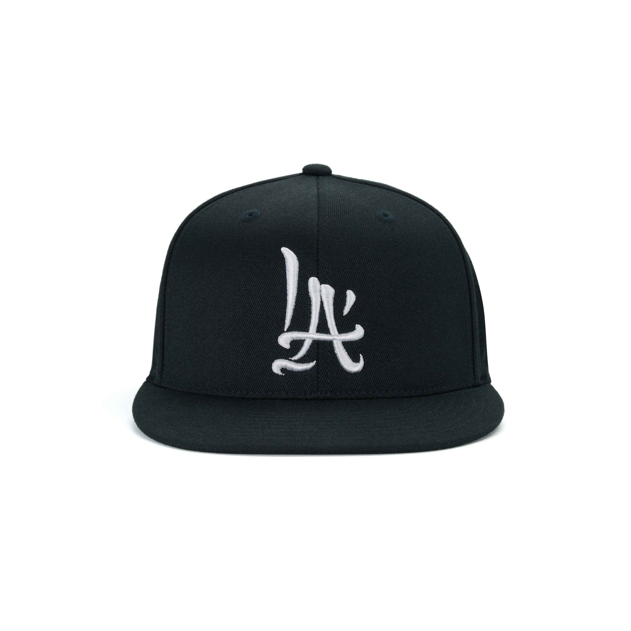 Class 28 LA Brush Calligraphy Black Snapback (Sample Sale)